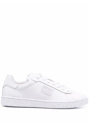 Tommy Jeans logo patch leather sneakers - White