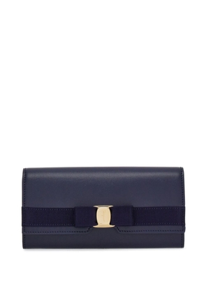 Ferragamo Vara bow-detail leather wallet - Blue