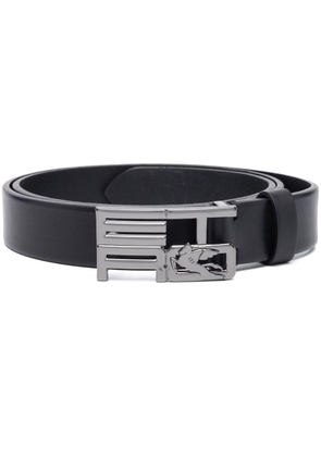 ETRO logo-buckle leather belt - Black