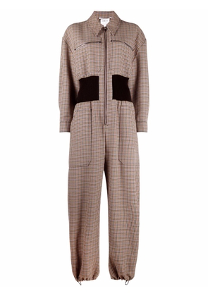 Stella McCartney houndstooth-print jumpsuit - Neutrals