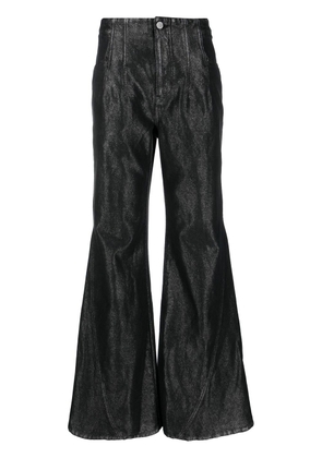Alberta Ferretti Lurex wide-leg jeans - Black