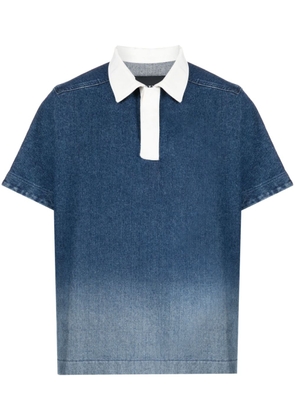 Botter gradient-effect denim polo shirt - Blue