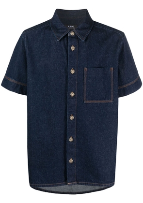 A.P.C. short-sleeve denim shirt - Blue