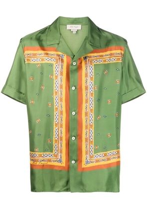 Nick Fouquet tile-pattern silk shirt - Green