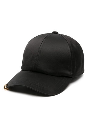 Balmain star-embellished satin baseball cap - Black