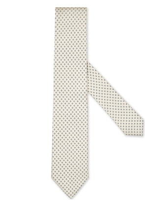 Zegna graphic-print silk tie - Neutrals