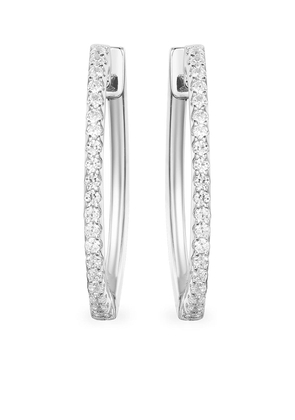 APM Monaco rhinestone embellished hoop earrings - Silver