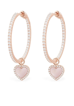 APM Monaco Nacre Heart hoop earrings - Pink