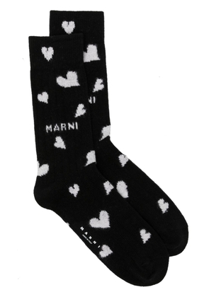 Marni patterned-intarsia fine-knit socks - Black