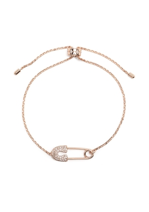 APM Monaco crystal-embellished safety-pin necklace - Gold