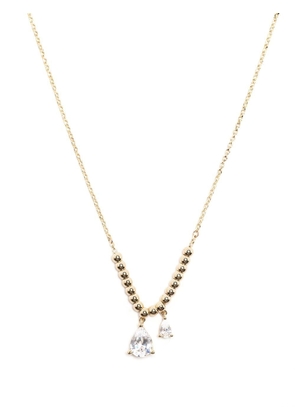 APM Monaco double-drop cubic zirconia necklace - Gold