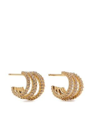 APM Monaco Five-Hoop crystal-embellished earrings - Gold