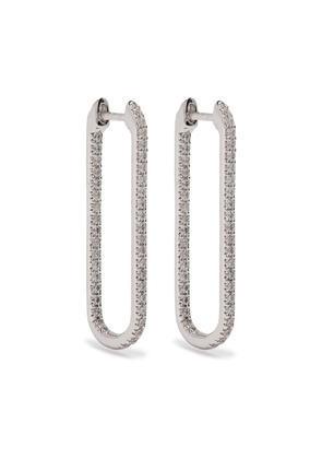 APM Monaco In and Out embellished hoop earrings - Silver
