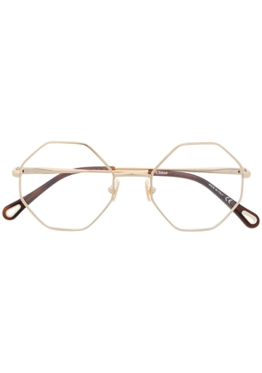 Chloé Eyewear octagonal-frame glasses - Gold