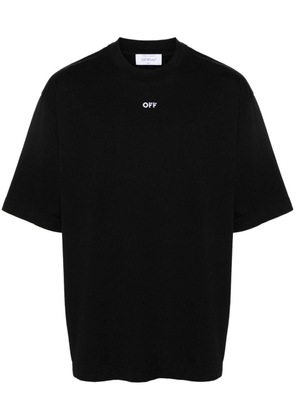 Off-White Arrows-embroidery cotton T-shirt - Black