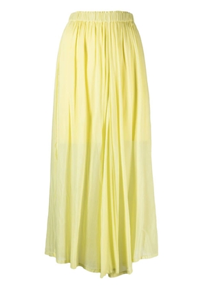 Forte Forte semi-sheer elasticated-waist midi skirt - Yellow