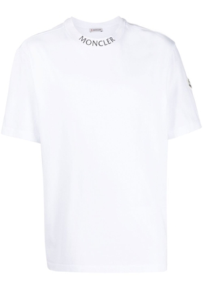 Moncler logo-collar cotton T-shirt - White