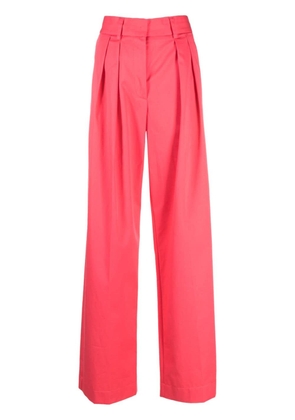Forte Forte pleat-detail cotton palazzo pants - Pink