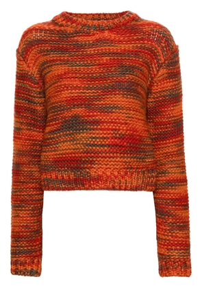 The Elder Statesman Marlo mélange virgin wool-blend jumper - Orange