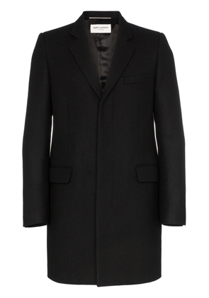 Saint Laurent single-breasted wool coat - Black
