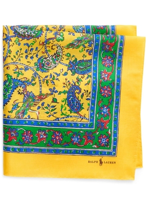 Polo Ralph Lauren paisley-print mulberry silk scarf - Yellow