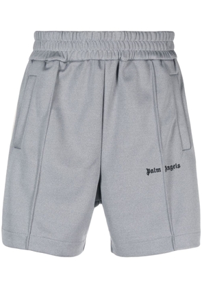 Palm Angels Mel logo-embroidered track shorts - Grey