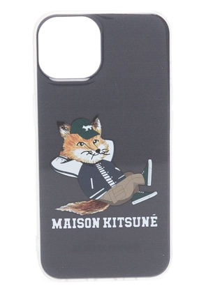 Maison Kitsuné cartoon-fox phone case - Black