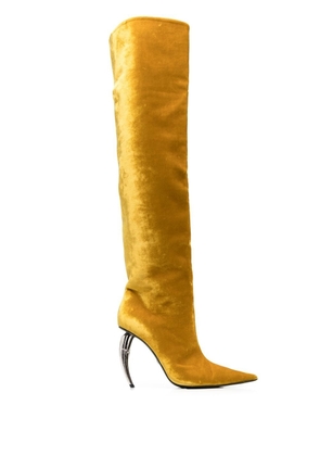 Roberto Cavalli curved-heel thigh-high stiletto boots - 01008