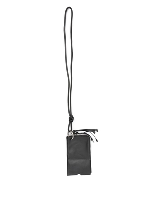 DRIES VAN NOTEN leather phone and card pouch - Black