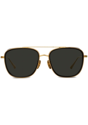 Linda Farrow pilot-frame sunglasses - Gold