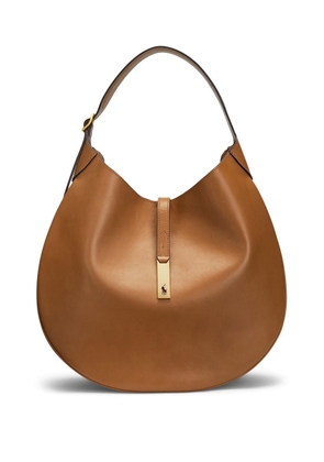Polo Ralph Lauren medium leather shoulder bag - Brown