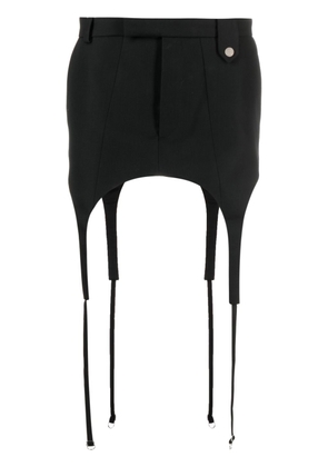 EGONlab. virgin-wool garter miniskirt - Black
