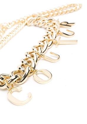 Versace Jeans Couture logo chain-link belt - Gold