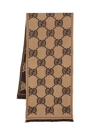 Gucci Pre-Owned GG Supreme-jacquard scarf - Brown