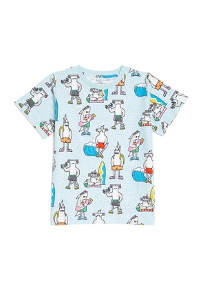 Stella Mccartney Kids Organic Cotton Shark Print T-Shirt (3-14 Years)