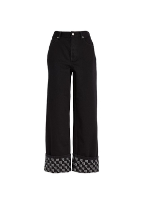 Alexander Wang Crystal-Cuff Straight Jeans