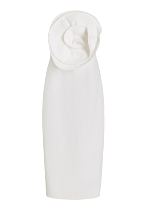 Mara Hoffman - Maia Floral-Appliquéd Cotton-Linen Midi Dress - White - US 2 - Moda Operandi