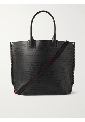 Christian Louboutin - Cabalou Perforated Leather Tote Bag - Men - Black
