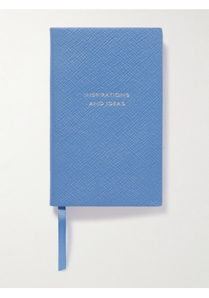 Smythson - Panama Cross-Grain Leather Notebook - Men - Blue