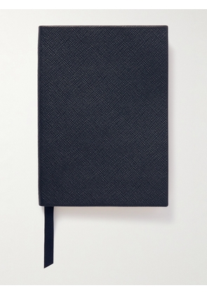 Smythson - Panama Soho Cross-Grain Leather Notebook - Men - Blue