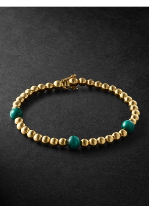 PATTARAPHAN - Tri Anya Baby Cycle 14-Karat Gold Malachite Bracelet - Men - Gold