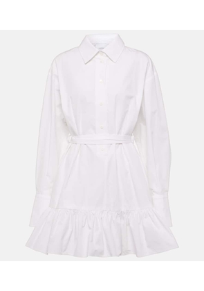 Patou Ruffled cotton shirt dress