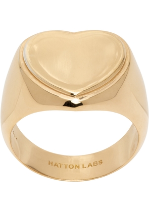Hatton Labs Gold Heart Signet Ring