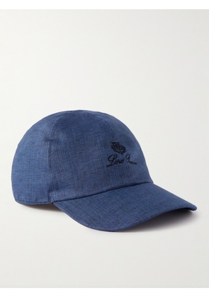 Loro Piana - Logo-Embroidered Linen Baseball Cap - Men - Blue - S
