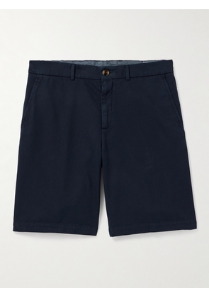 Brunello Cucinelli - Straight-Leg Cotton-Twill Bermuda Shorts - Men - Blue - IT 46