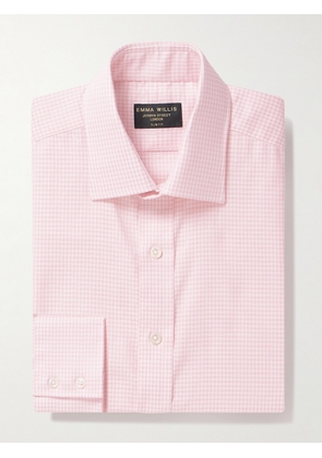 Emma Willis - Slim-Fit Checked Cotton Oxford Shirt - Men - Pink - UK/US 15