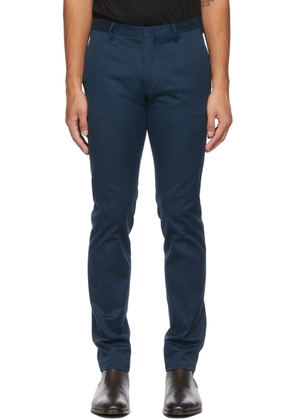Paul Smith Blue Organic Cotton Slim-Fit Chino Trousers