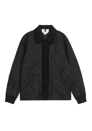 Quilted Overshirt - Black