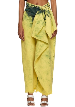 Marques Almeida Yellow Bow Jeans