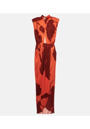 Johanna Ortiz Cutout floral silk maxi dress